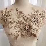 Bordado 3D cuentas flor secuencia costura encaje adorno accesorio para trajes de baile...
