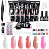 Kit Uñas de Gel, Kastiny gel uñas con Solución Antideslizante, Varios Colores Poligel...