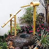 Decoración de Fuente de bambú, Fuente de bambú, Fuente de Agua de jardín Decoración...