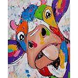 PRACIM Pintura digital para adultos, vaca animal de acuarela, juego de regalo de...