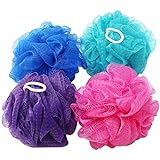 COM-FOUR® 4x Esponja de ducha - Esponja de baño en grandes colores - Esponja de lavado...
