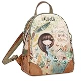 Anekke - Mochila de Mujer - Elaborada en Polipiel con Triple Compartimento y Agarradera...
