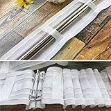 Hoonng 85mm Cinta para Cortinas Fruncir Pasabarra con Presilla, 10 Mtrs.