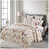 COTTON ARTean- Colcha Bouti Salve Cama de 150 (250x260 cm). Incluye 2 Fundas de cojín.