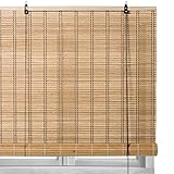LOLAhome Estor Enrollable Beige de bambú rústico (120 x 180 cm)