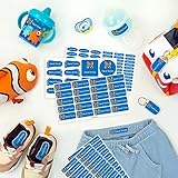 Pack de etiquetas para marcar la ropa, objetos, zapatos y mochilas de los niños. 142...