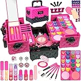 Amerrly Set de Maquillaje para niñas, 52 Piezas de Maquillaje Lavable para niñas,...