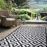FH Home Alfombra/Alfombra de plástico Reciclado para Interiores/Exteriores - Reversible -...