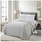 COTTON ARTean- Colcha Bouti Primavera Verano Salinas Gris Cama de 180 ( 280x270 cm)...