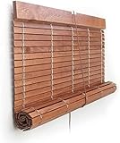 Persiana Alicantina A Medida de Madera Color Cerezo Barnizado | Freno y Polea Metálicos |...