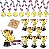 vamei Trofeos Medallas NiÃ±os Mini Copa Trofeos Medallas PlÃ¡stico con Trofeos Medallas...