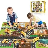 Yetech vehículos de construcción de Juego,7 en 1 Tire del Camiones de Juguetes ,con...