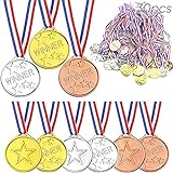 30 Piezas Ganadores Medallas, Oro/Plata/Bronce Medallas de Plastico Medallas, Medallas de...
