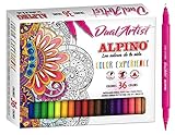 Alpino Color Experience 36 Rotuladores Dual Artist | Rotuladores Doble Punta: Punta Pincel...