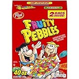Post Fruity Pebbles Cereal 40 Ounce Box of 2 Bags