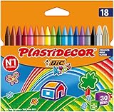 BIC Kids Ceras de Colores para Niños a Partir de 30 Meses, Plastidecor, Colores Surtidos,...